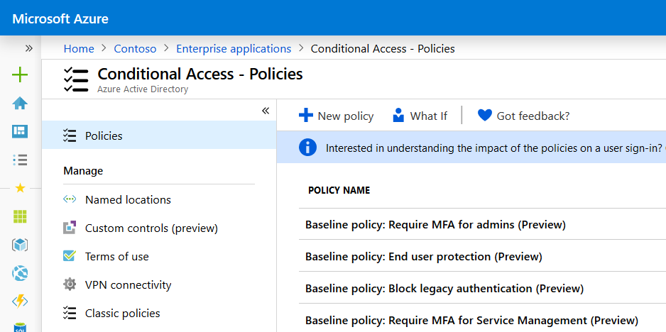 Conditional Access Based MFA