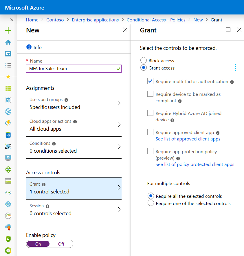 Conditional Access MFA Enabled