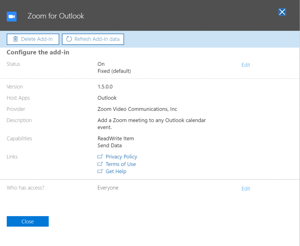 zoom integration with kerio connect