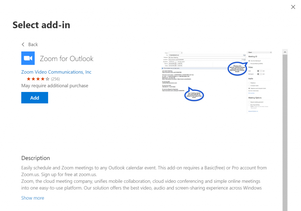 zoom add in outlook download