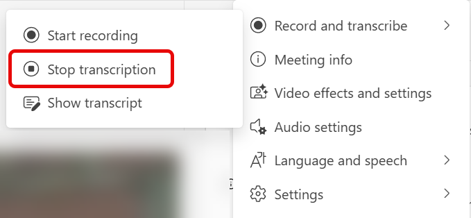 Transcription is turned on once Copilot is turned on